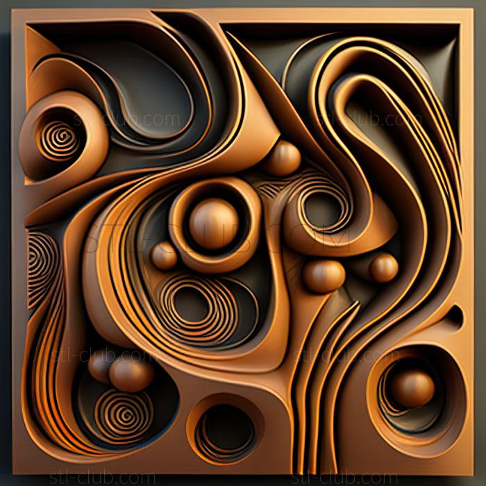 3D model st abstract painting (STL)